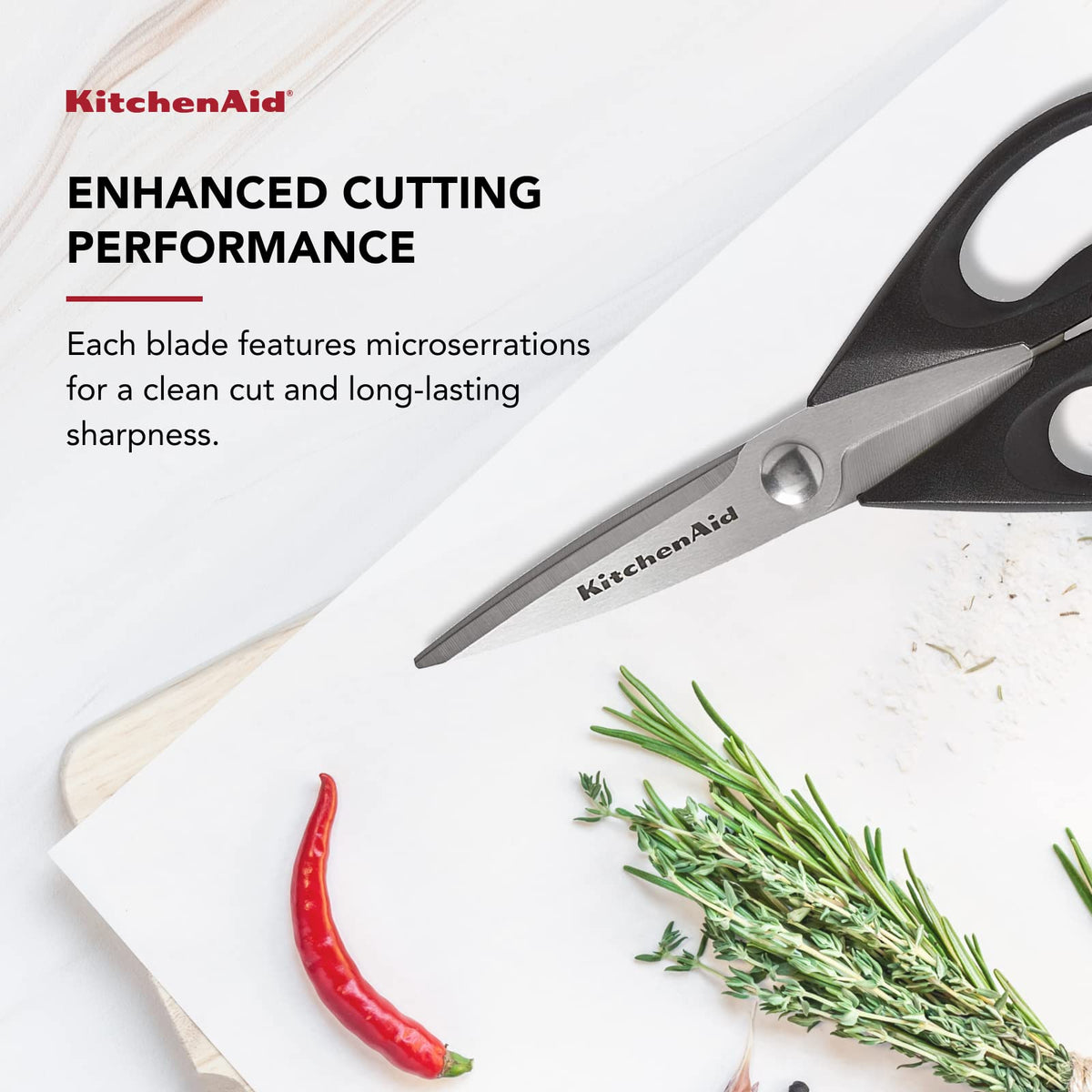 Black Stainless Steel Kitchen Shears C8682