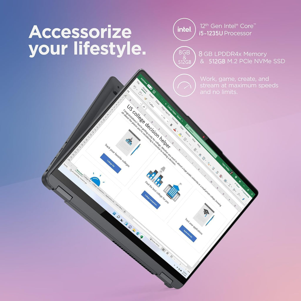 14" FHD IPS Touchscreen 2-in-1 Laptop, Intel Core i5, 8GB RAM 512GB SSD U527