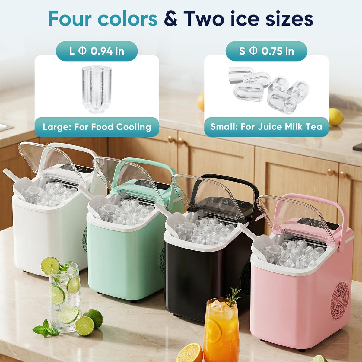 Countertop Ice Maker with Portable Handle X5651