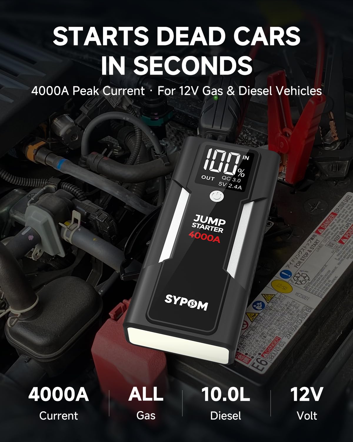 12V Portable Car Jump Starter Power Pack T239
