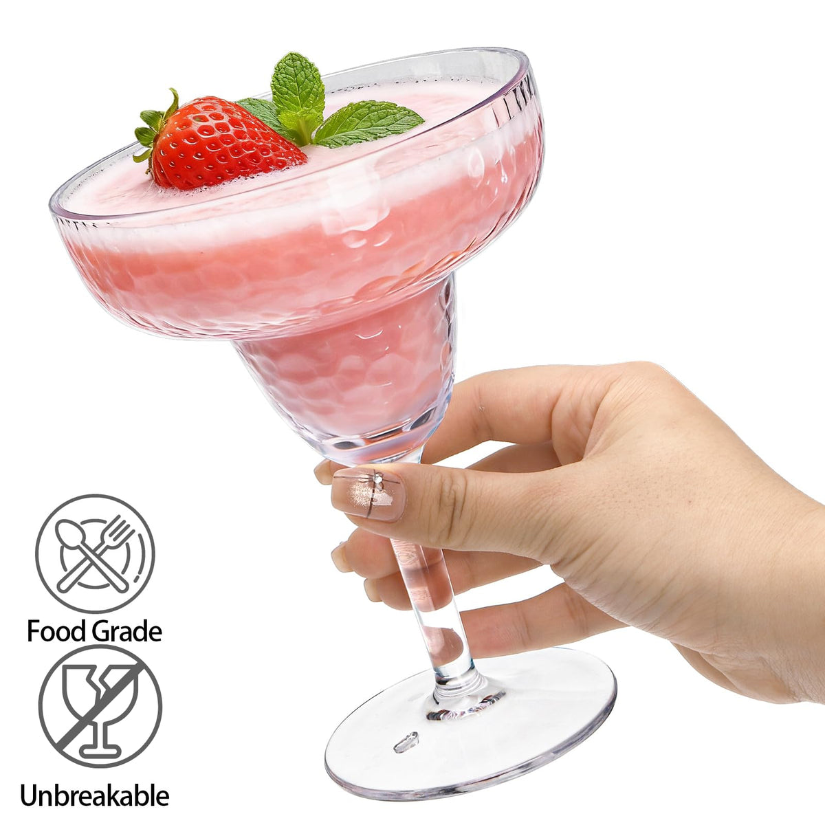 6 Pack 13 OZ Acrylic Stemmed Glasses F8435