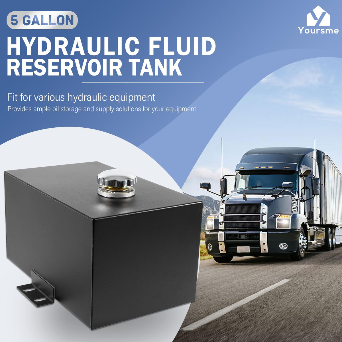 5 Gallon Hydraulic Reservoir Tank 14 Gauge Steel A805
