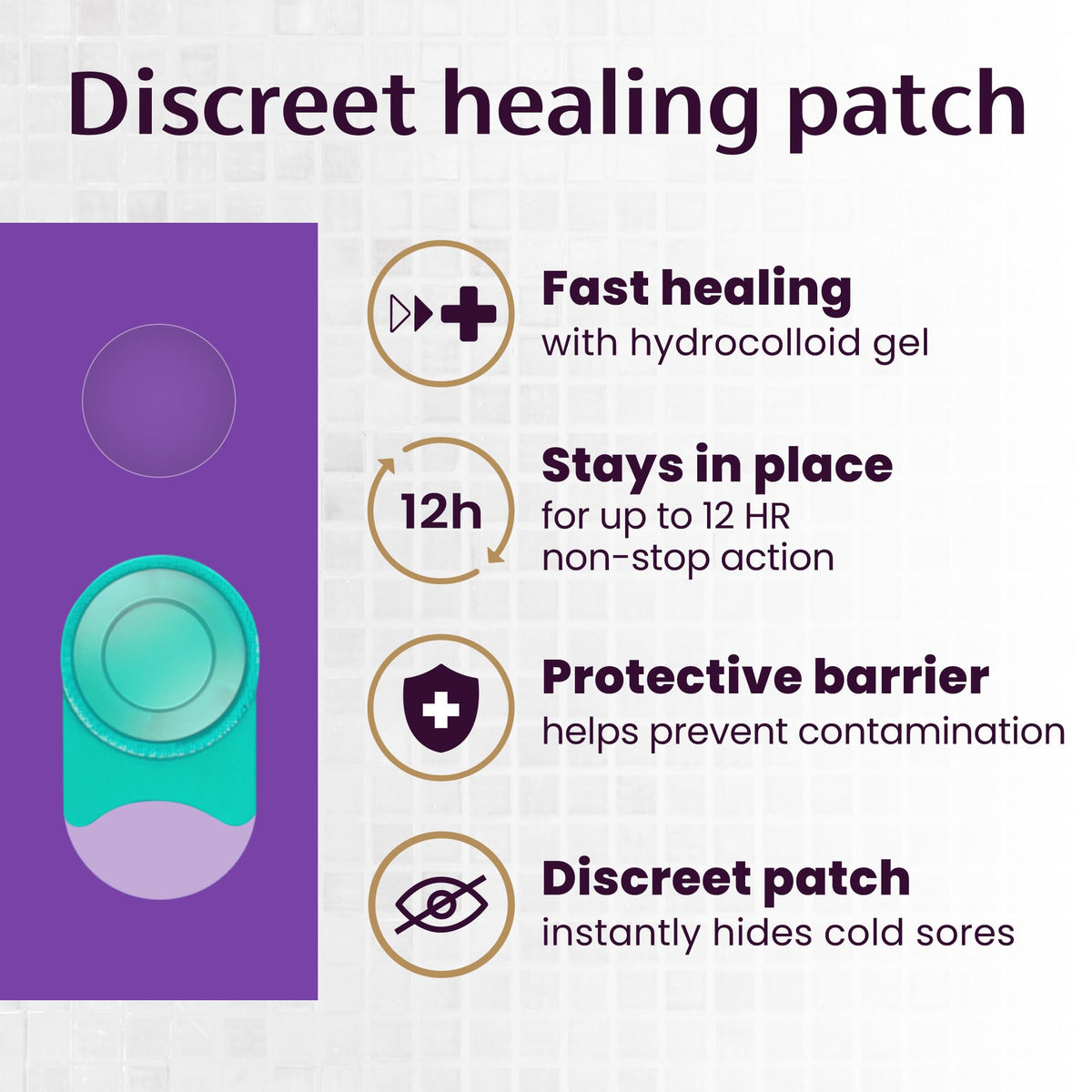 15 Hydrocolloid Cold Sore Patches K50673