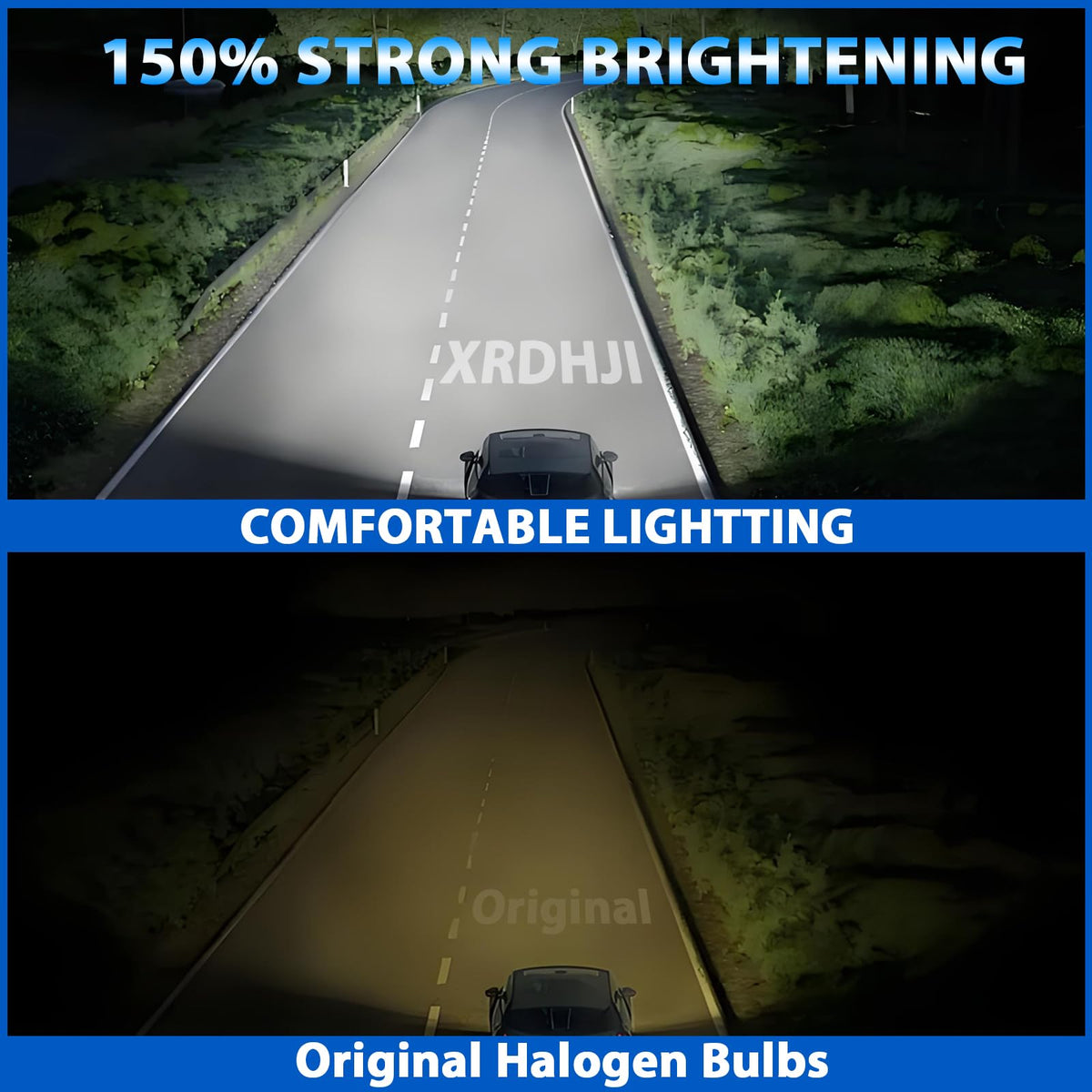 Halogen Headlight Bulbs 9005 High Beam 9006 Low Beam Pack of 4 C3087