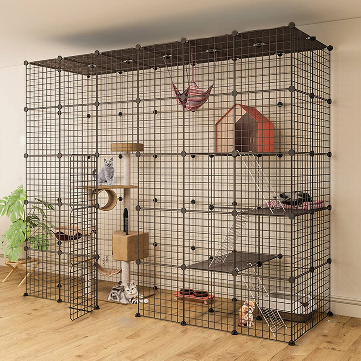 Metal Wire Small Animal Cage 219 * 75 * 182cm J287