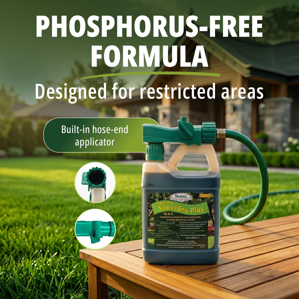 16-0-2 Phosphorus-Free Lawn Fertilizer, 1 Qt J1400