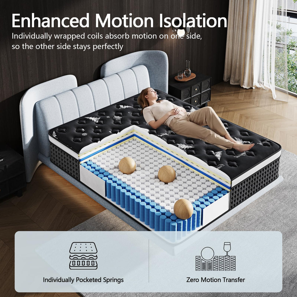 12 Inch Full Hybrid Mattress with Pocket Springs & Cooling Memory Foam C36427