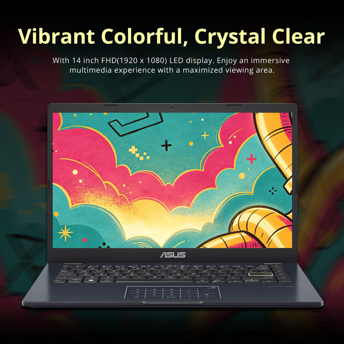 14" FHD Laptop, Intel Celeron N4500, 4GB RAM, 224GB Storage, Quiet Blue D5004