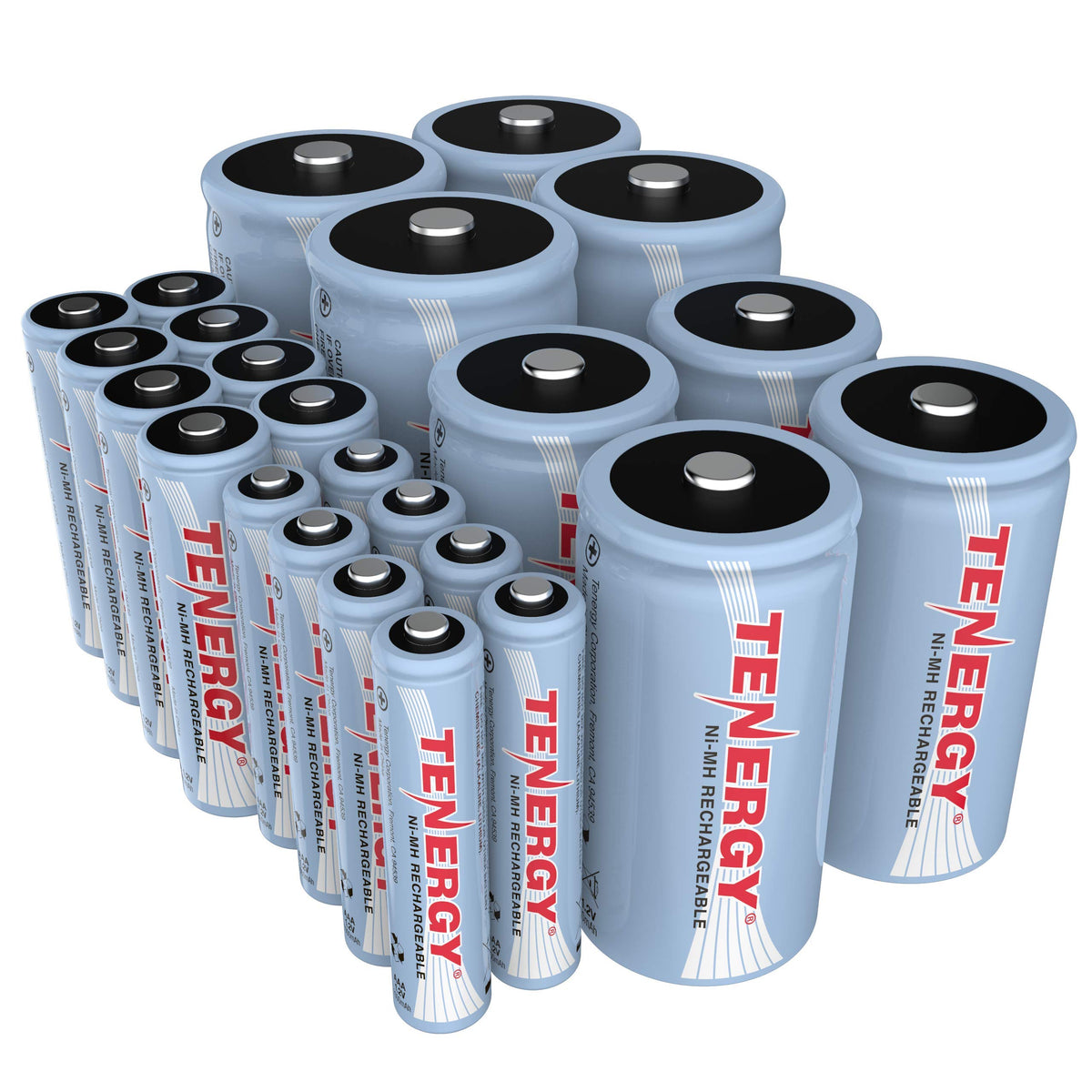 1.2V Rechargeable NiMH AA AAA C and D Battery Combo Q661907
