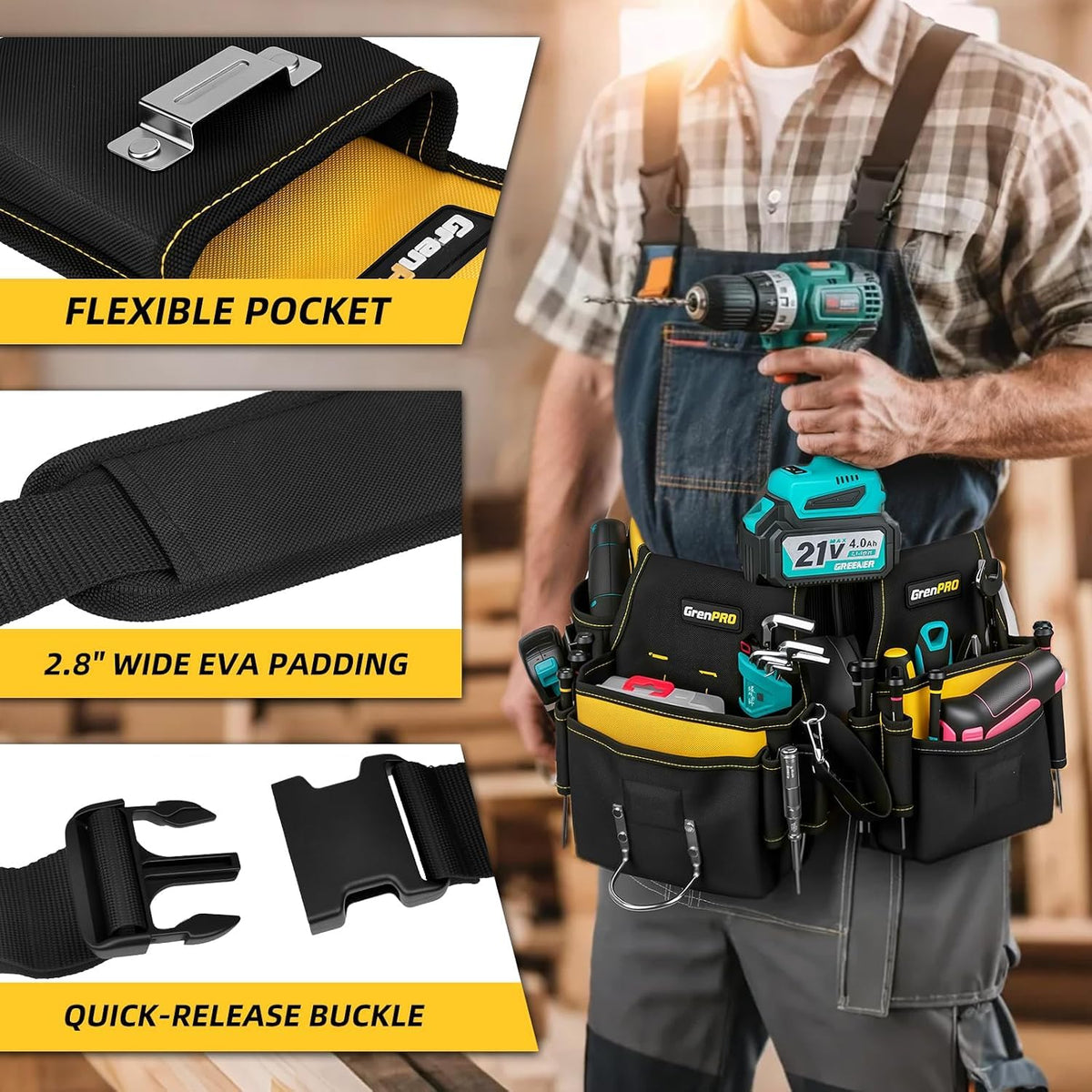 Magnetic 29 Pocket Tool Belt S342598