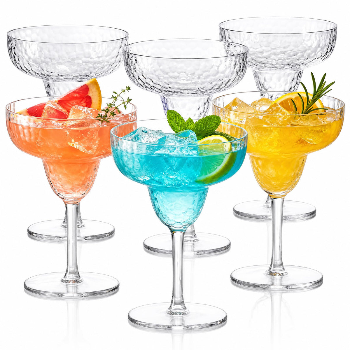 6 Pack 13 OZ Acrylic Stemmed Glasses F8435