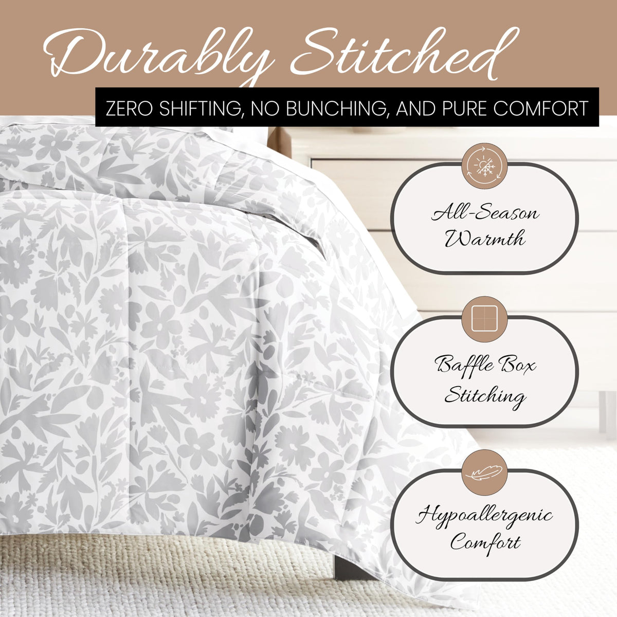 King 3 Piece Down Alternative Comforter Set K3644