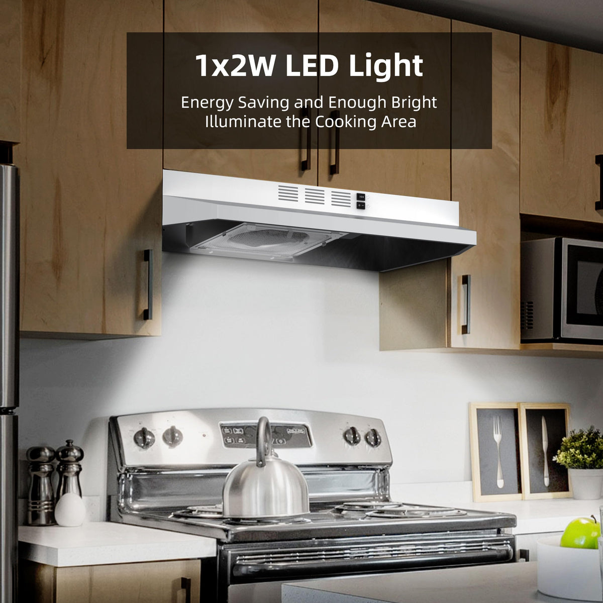 White 30 inch Under Cabinet Range Hood X56034