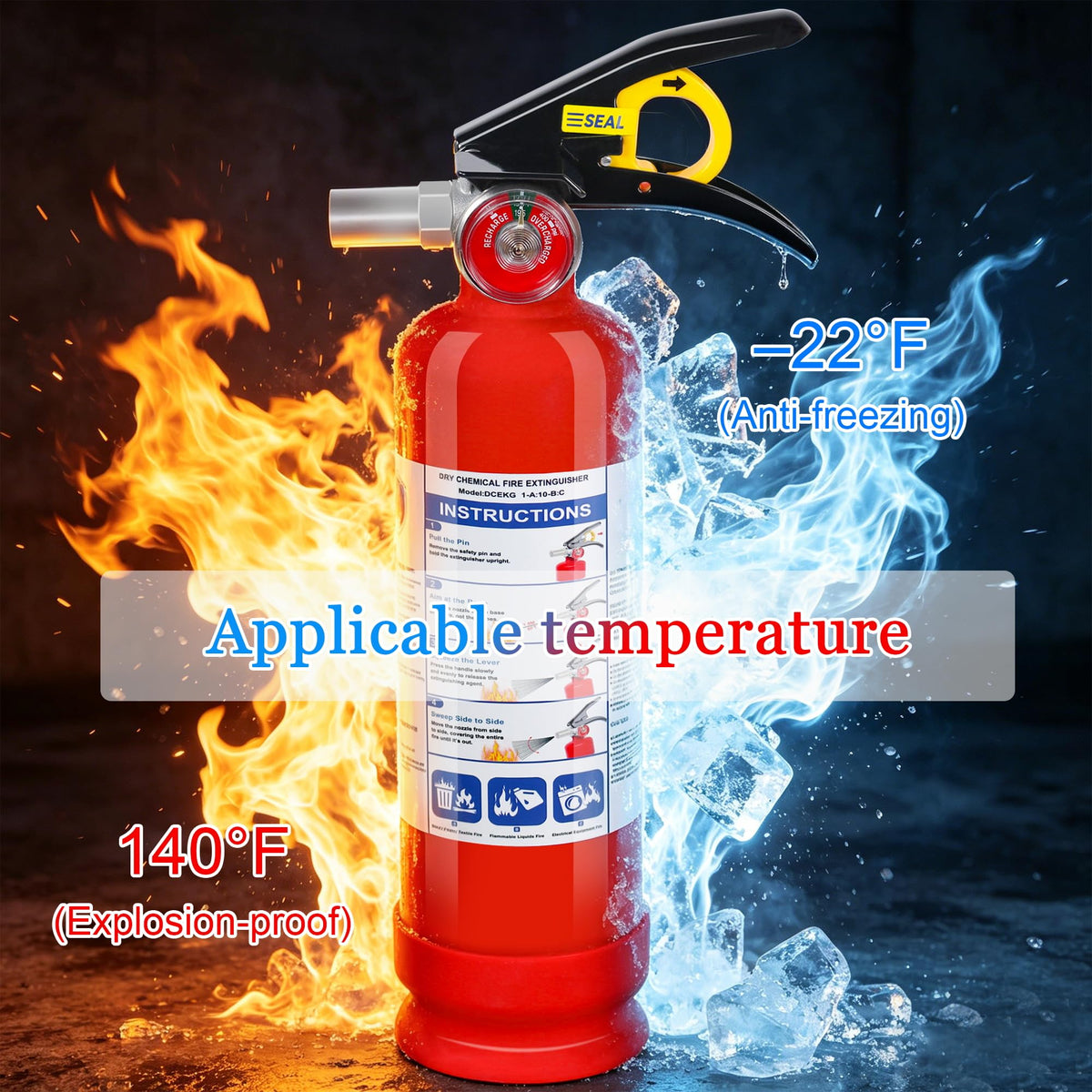 2.5lb Multi-Class Dry Powder Fire Extinguisher H45253
