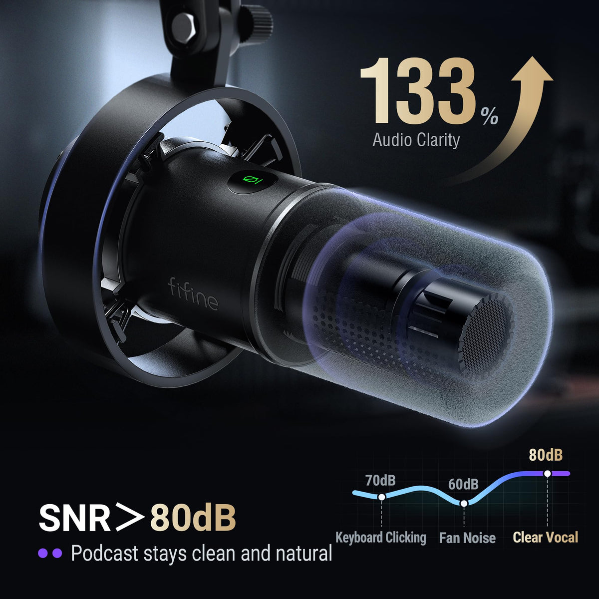 Dynamic XLR USB Microphone S482