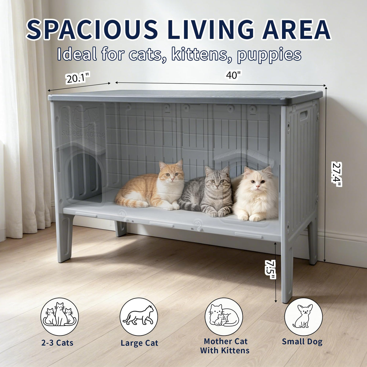 Waterproof Outdoor Cat House E637