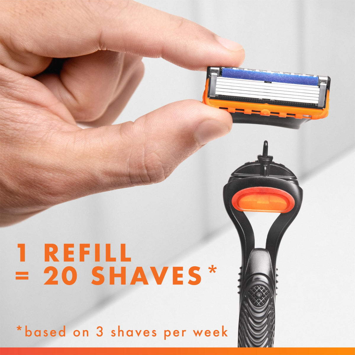Razor Handle + 1 Razor Blade Refill F597159