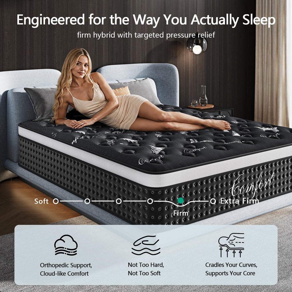 12 Inch Full Hybrid Mattress with Pocket Springs & Cooling Memory Foam C36427