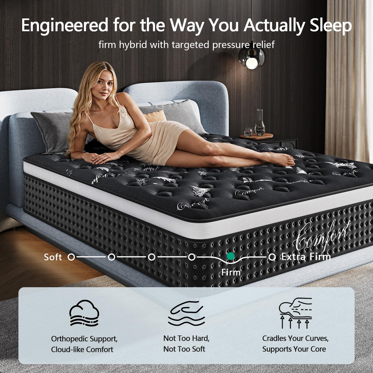 12 Inch Full Hybrid Mattress with Pocket Springs & Cooling Memory Foam C36427