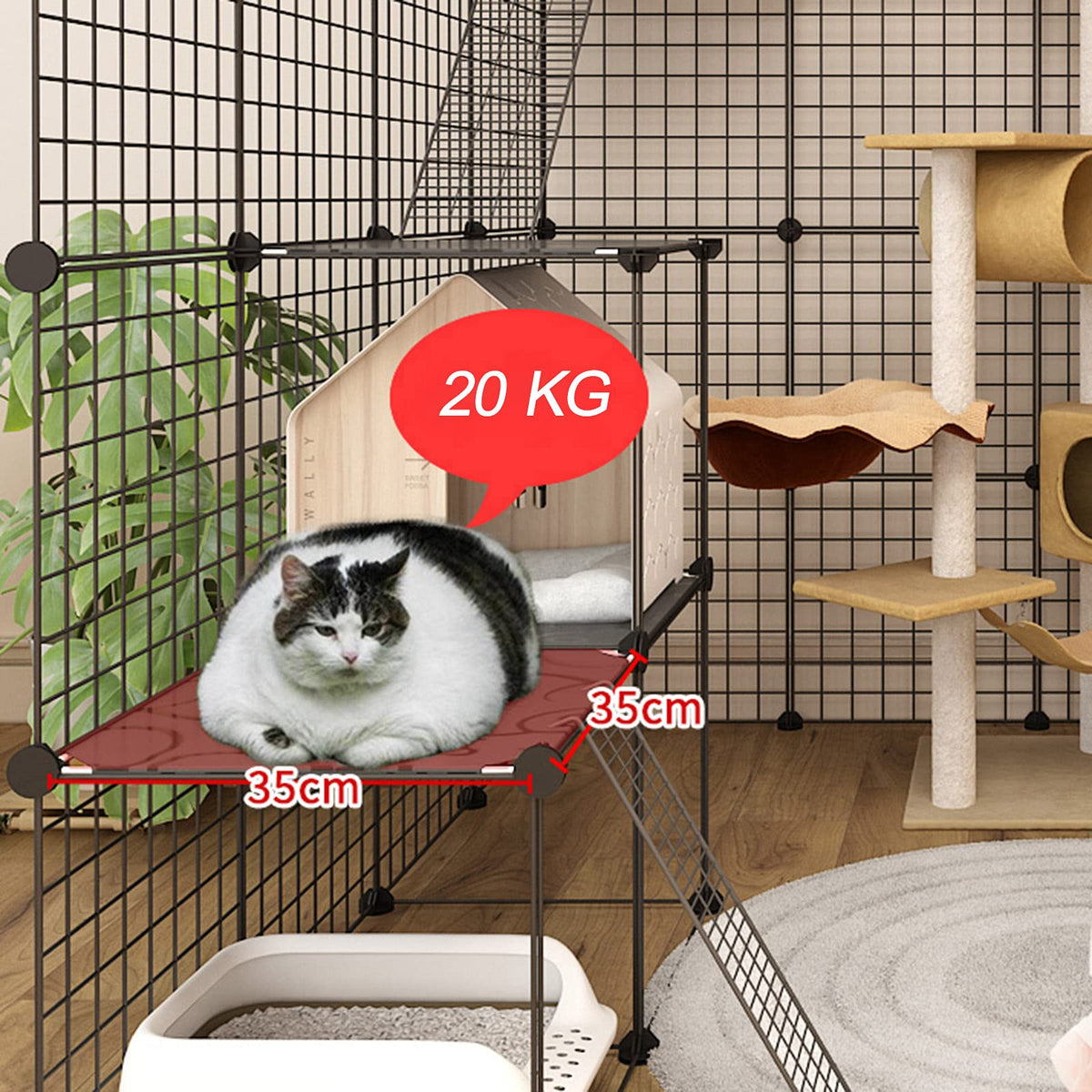 Metal Wire Small Animal Cage 219 * 75 * 182cm J287