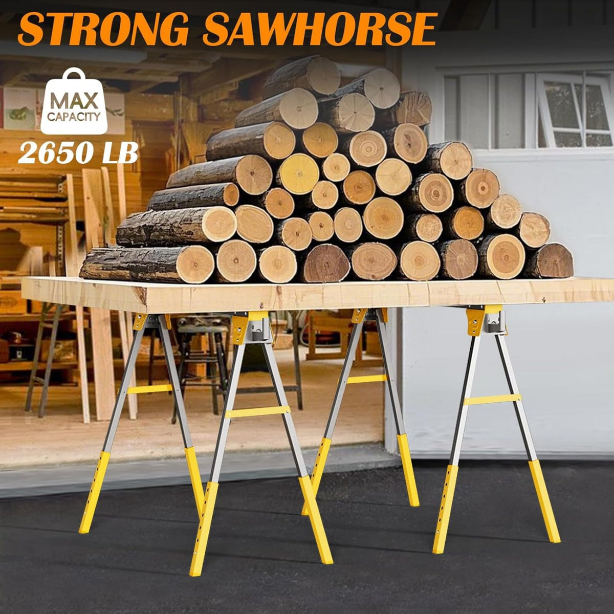 Adjustable Folding Saw Horses 2 Pack Y563424