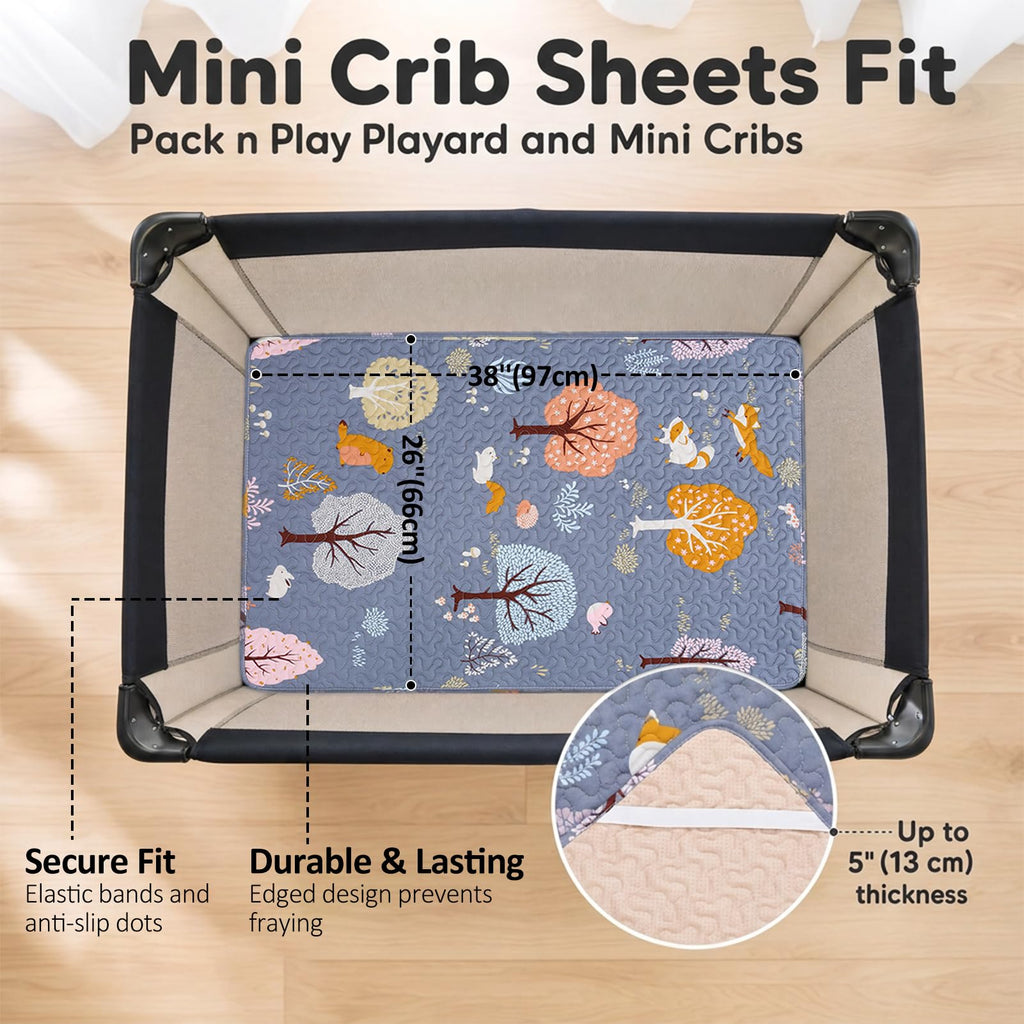 Soft Mini Crib Sheet Pack N Play Mattress Pad M6184