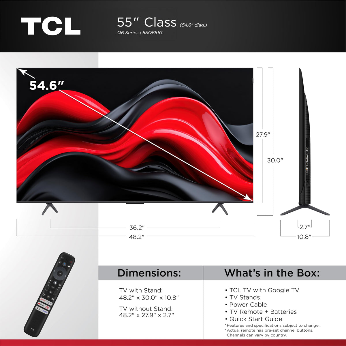 55-Inch QLED 4K UHD Smart TV V3822