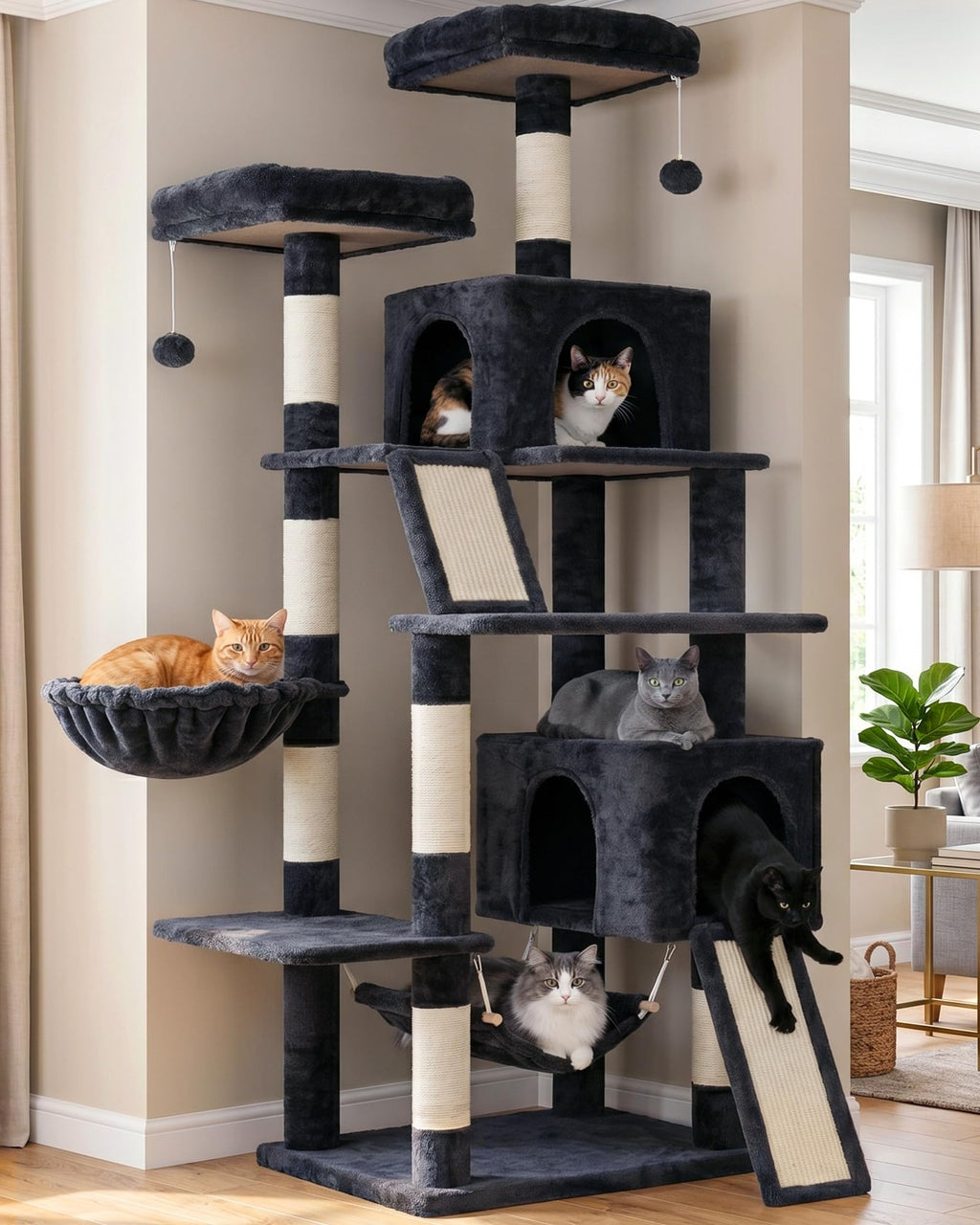 71'' Cat Tree with Scratching Post V83003