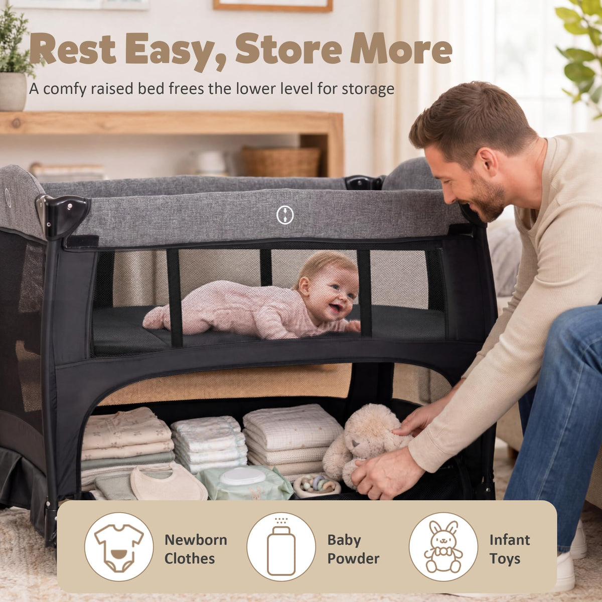 Baby Pack and Play with Bassinet V7326