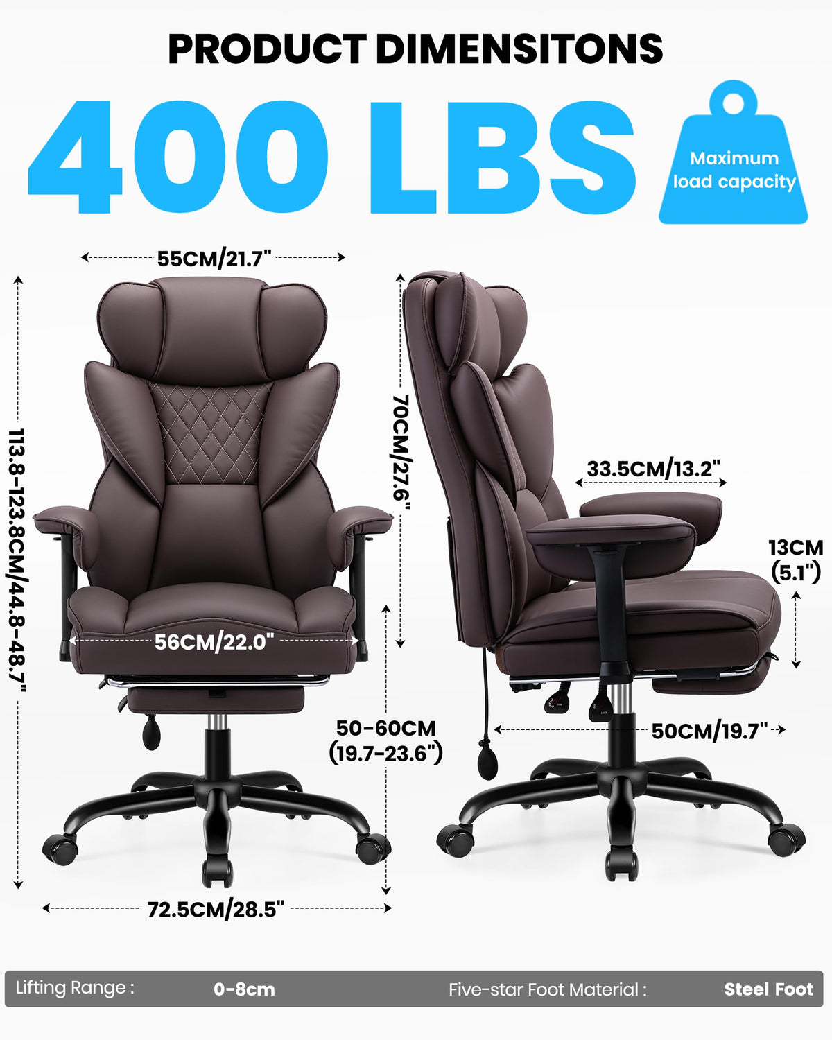 Office Chair with Adjustable Lumbar Support W388077
