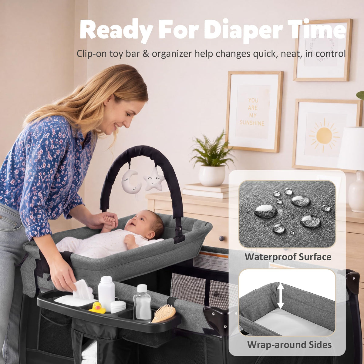 Baby Pack and Play with Bassinet V7326