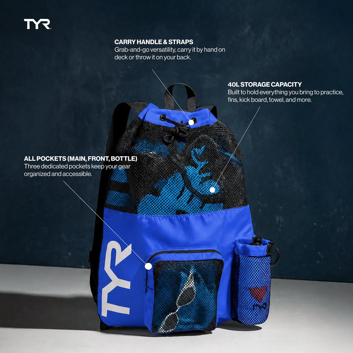 Black Mesh Backpack U656684