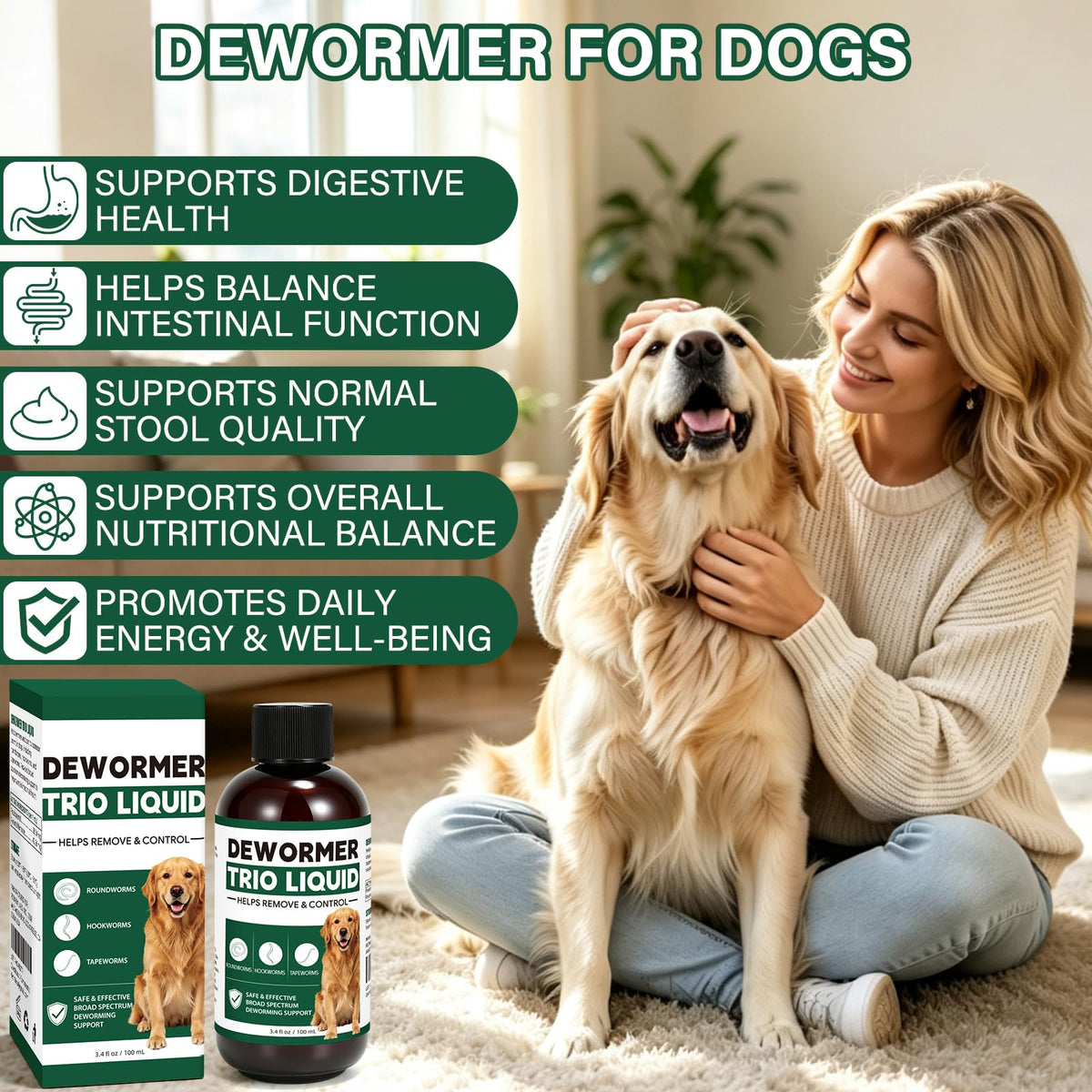 Dog Dewormer Liquid 3.4 fl oz U420003