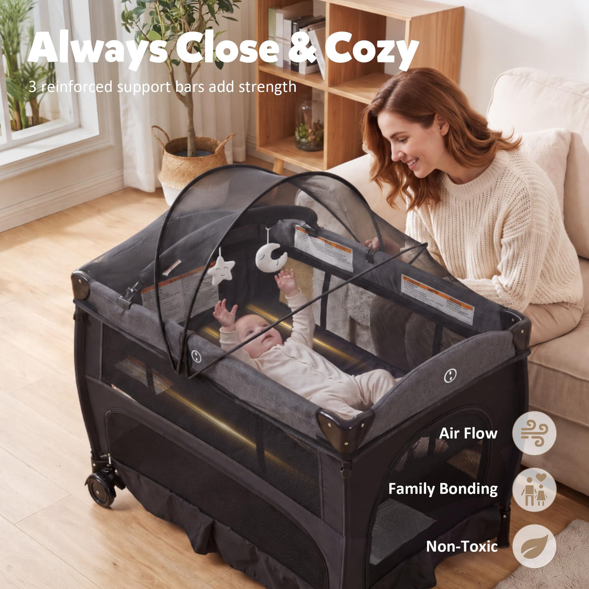 Baby Pack and Play with Bassinet V7326