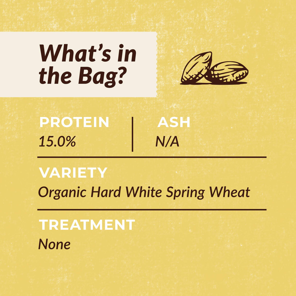 Organic Hard White Wheat Berries 25 lbs U7663