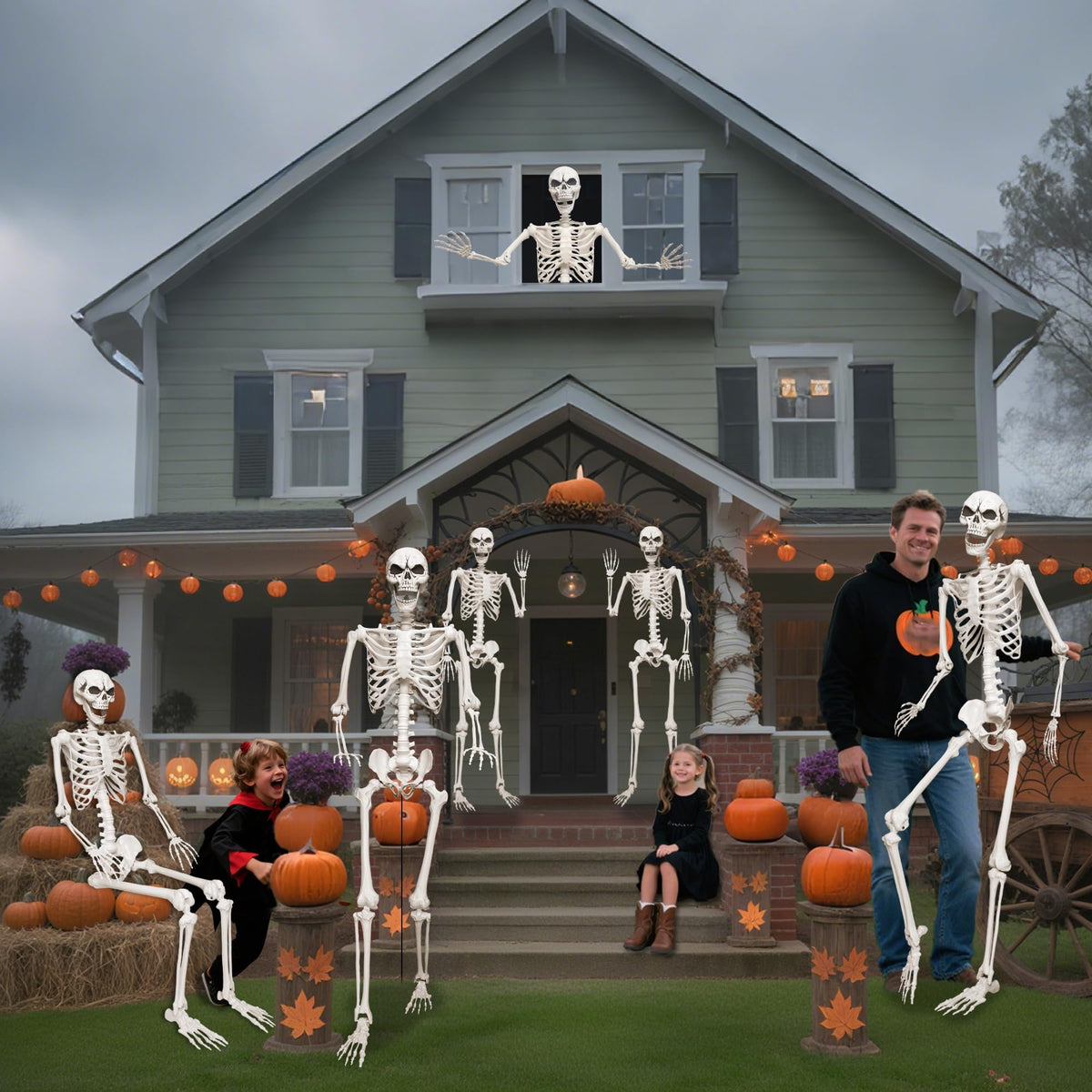 5.4ft Life Size Skeleton with Movable Joints M5292