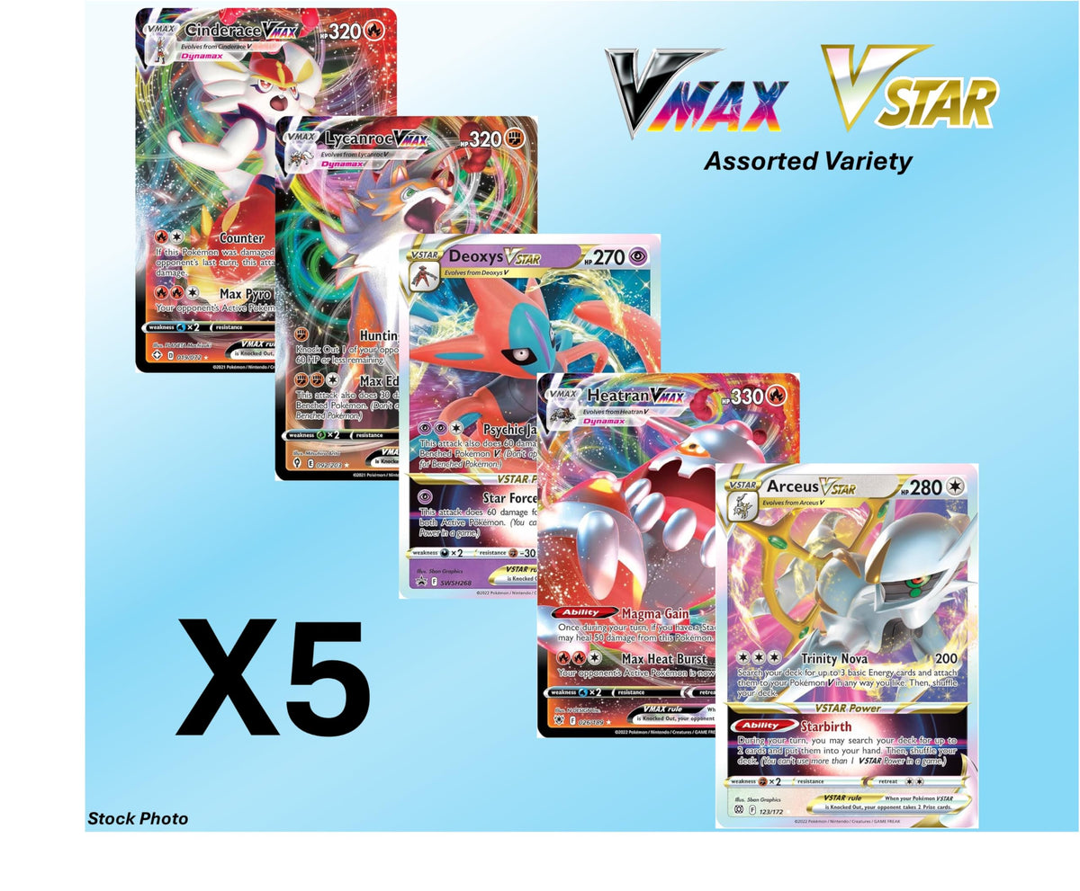 Pokemon 5 VMAX/VSTAR Card Lot C512726