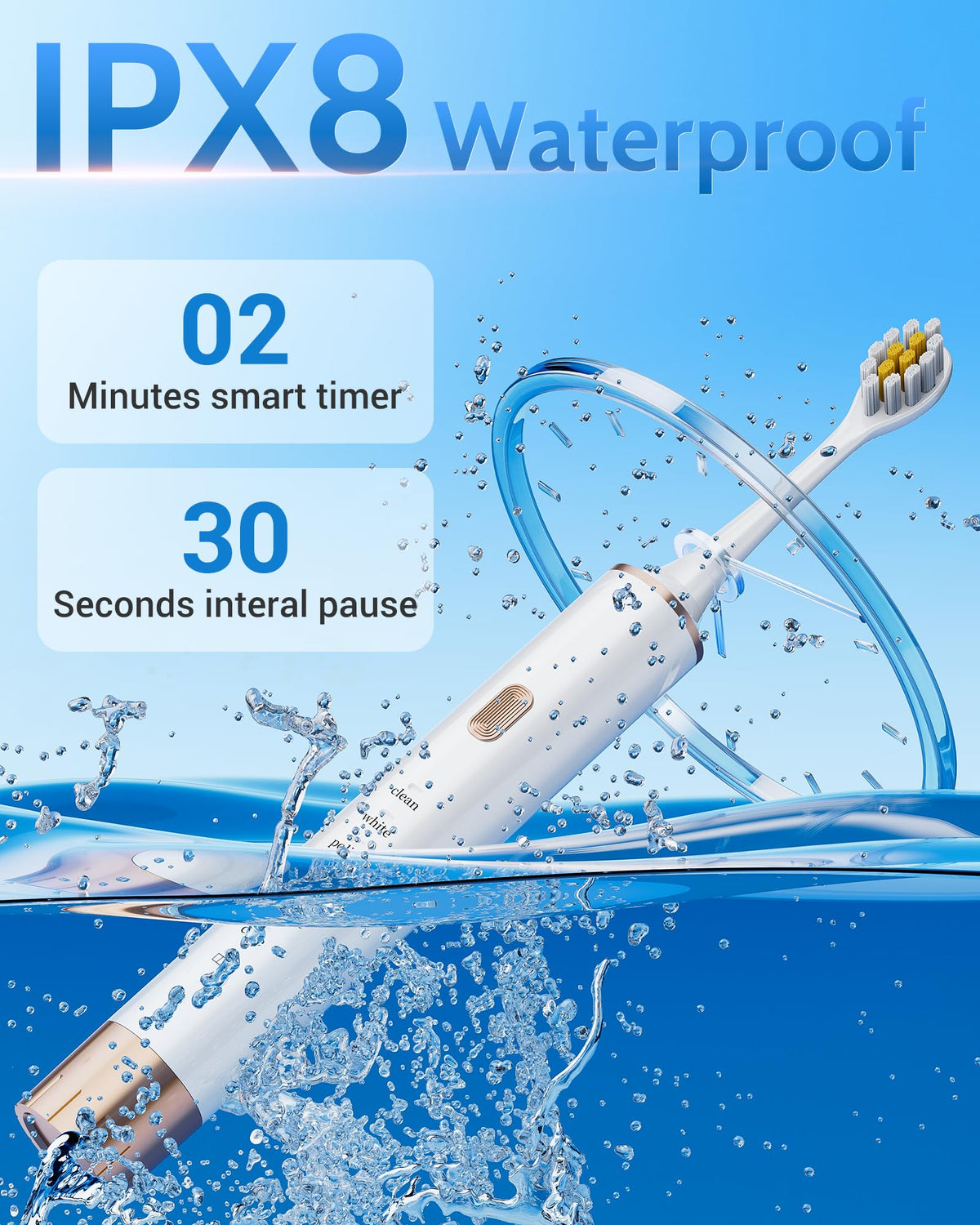 2 Pack Electric Toothbrush with 12 Replacement Heads B8584