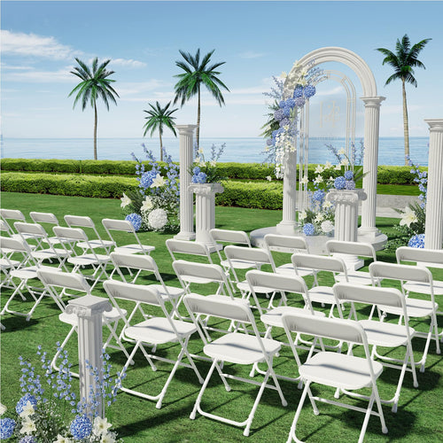 10 Pack Folding Chairs with Steel Frame U111