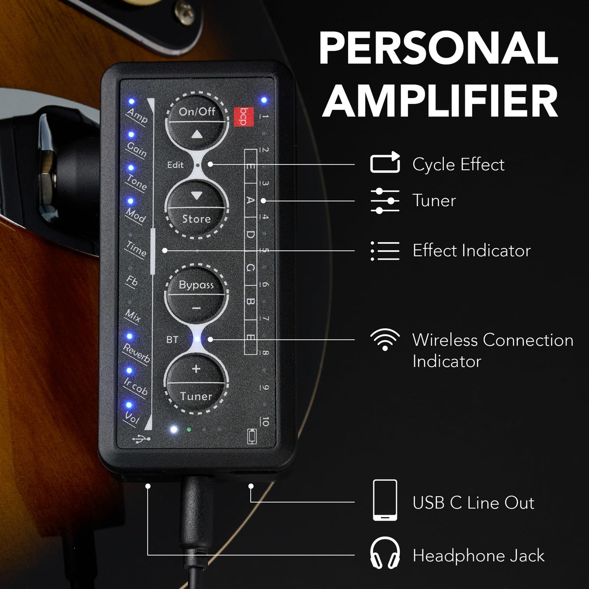 Cherry Red White Electric Guitar Kit with Headphone Amp C2558