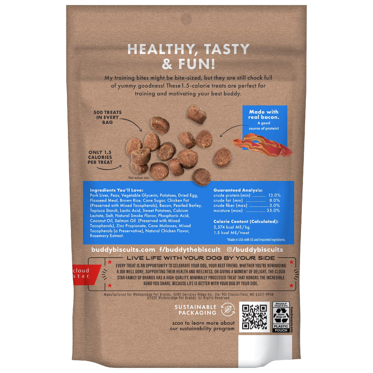 Soft & Chewy Bacon Dog Treats 10 oz U695550