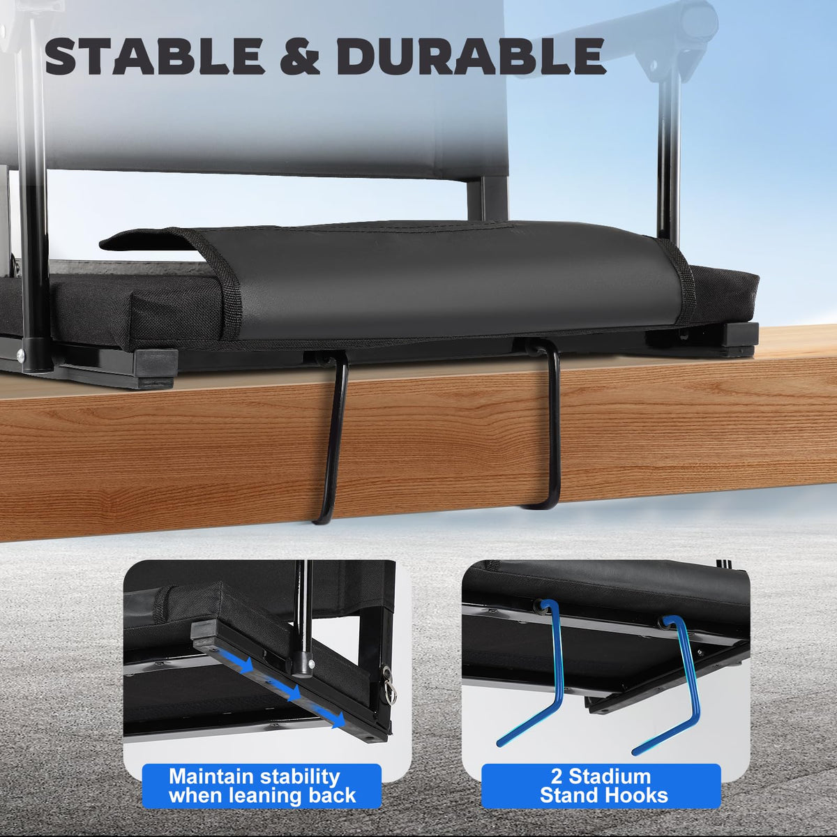 2 PCS Stadium Seats with Back Support C5708