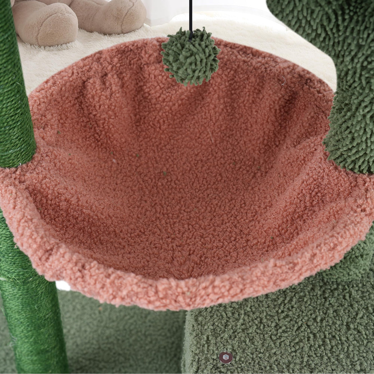 37.4" Green Cactus Cat Tree with Cat Condos and Scratching Post I57645