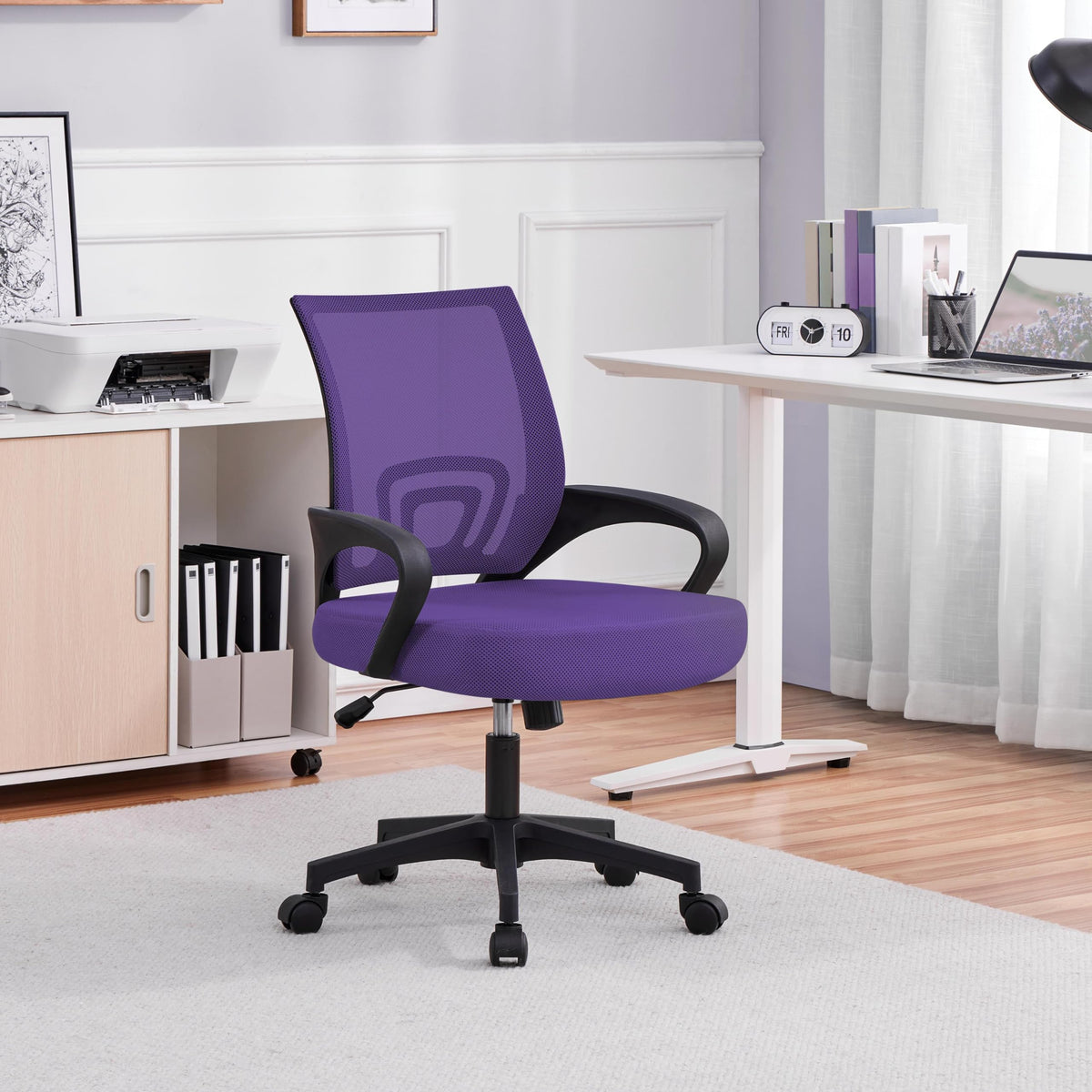 Purple Adjustable Swivel Mesh Office Chair A316103