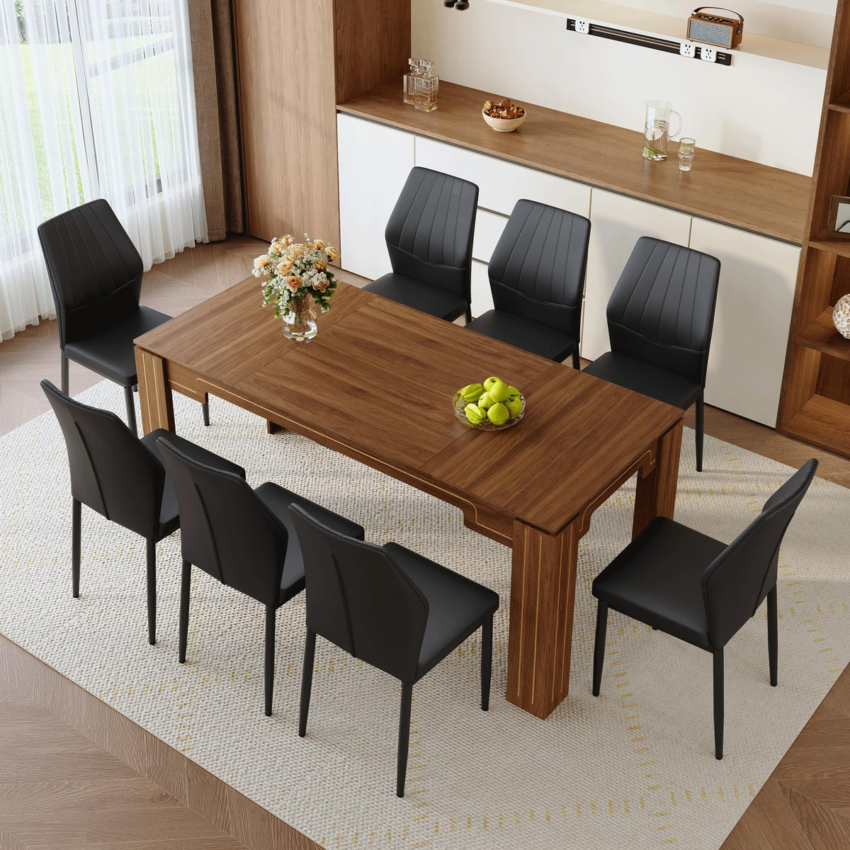 71 Inch Dining Table Set with 8 Chairs H6626