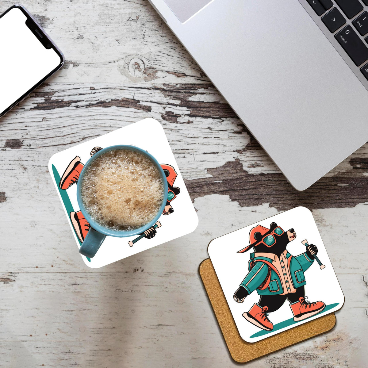 Set of 4 Cork Coasters E6224