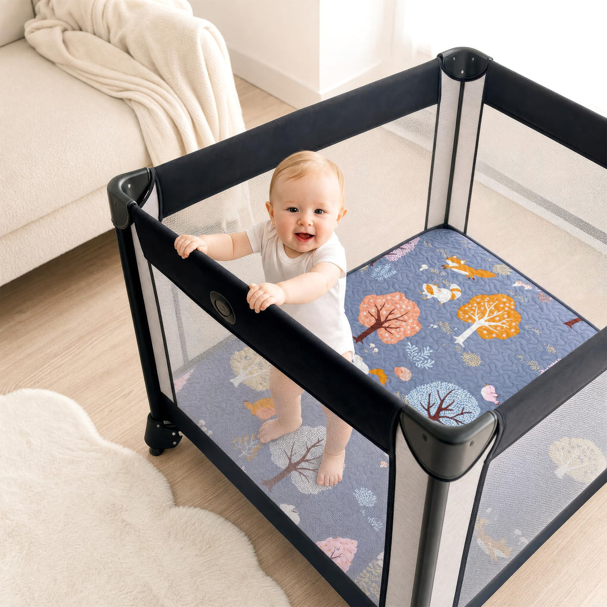 Soft Mini Crib Sheet Pack N Play Mattress Pad M6184