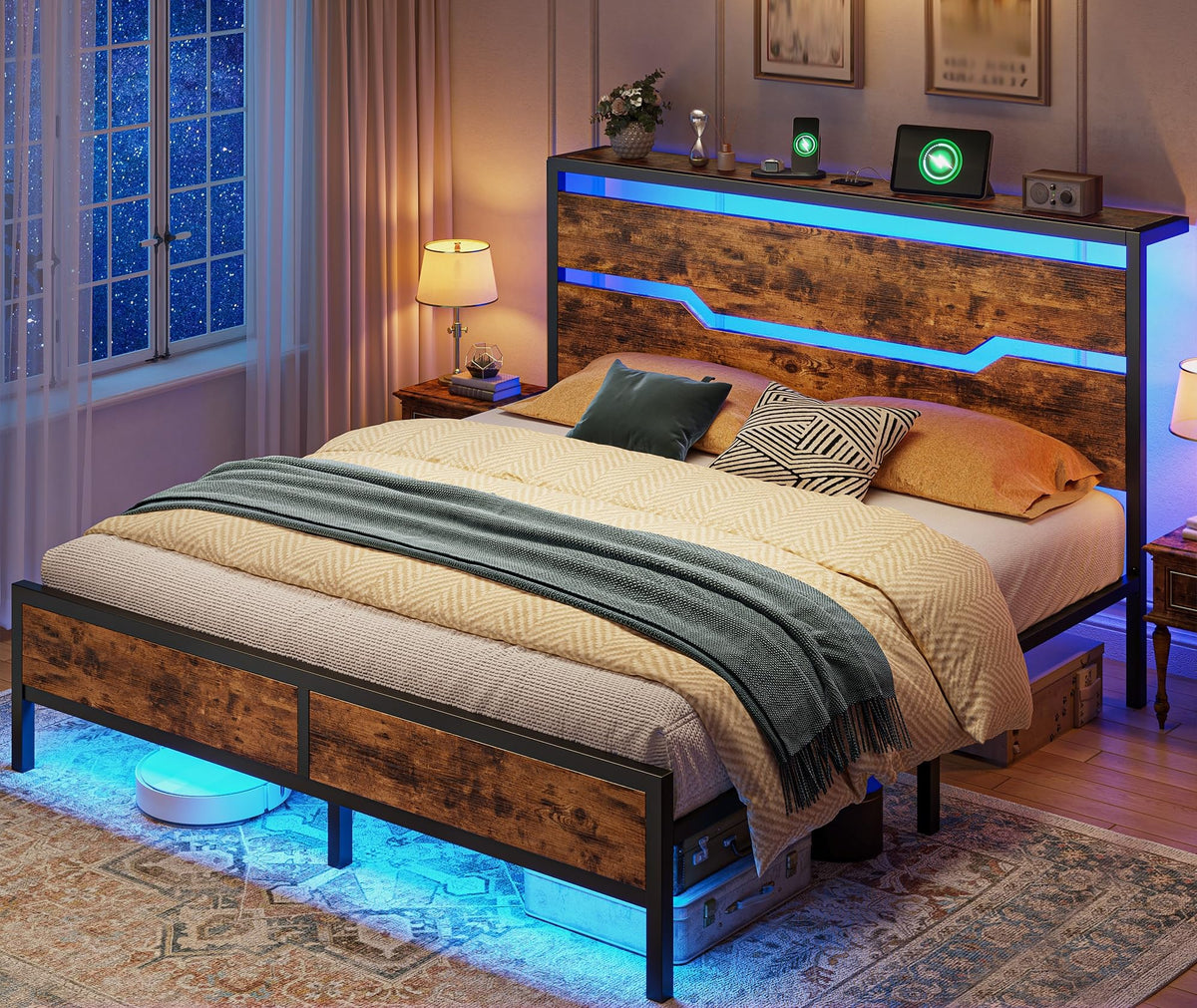 Queen Bed Frame with Headboard D8363