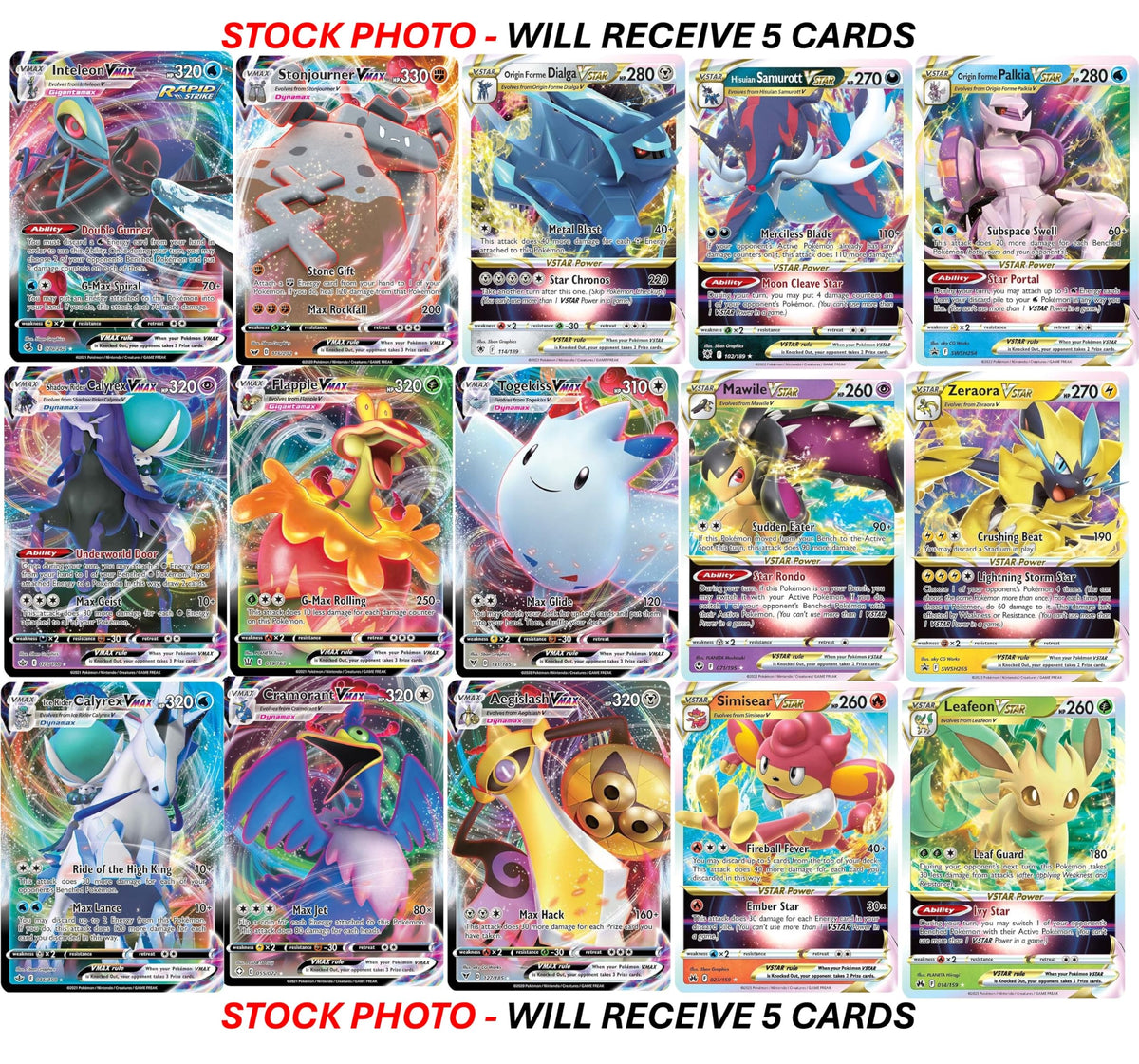 Pokemon 5 VMAX/VSTAR Card Lot C512726