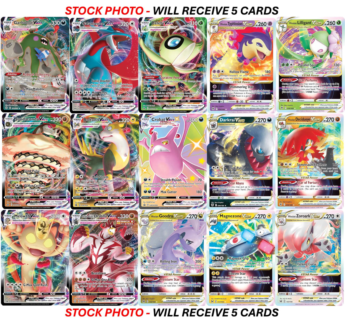 Pokemon 5 VMAX/VSTAR Card Lot C512726